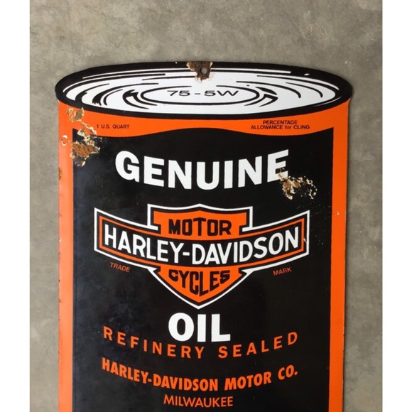 Vintage Harley Davidson Porcelain Sign - Picture 10 of 10